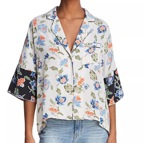 Joie Tops - JOIE | desmonda 100% silk pajama-style floral blouse | size medium